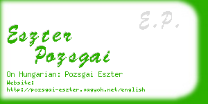 eszter pozsgai business card